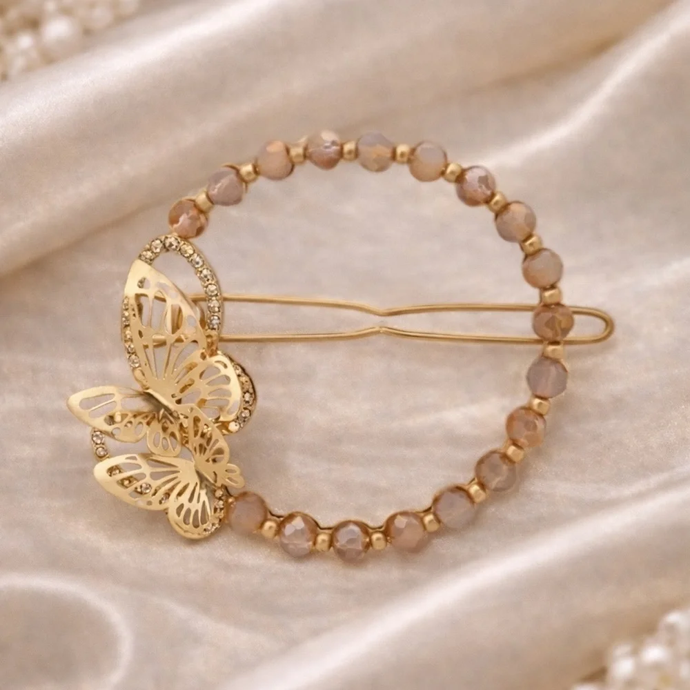 Gold Butterfly Hair Clip